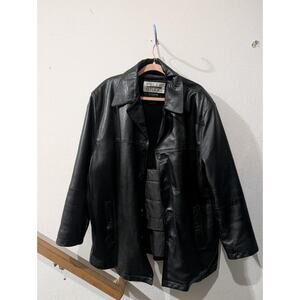 Vintage Wilsons Pelle Studio Women's Leather Jacket Size XL Black Oversized